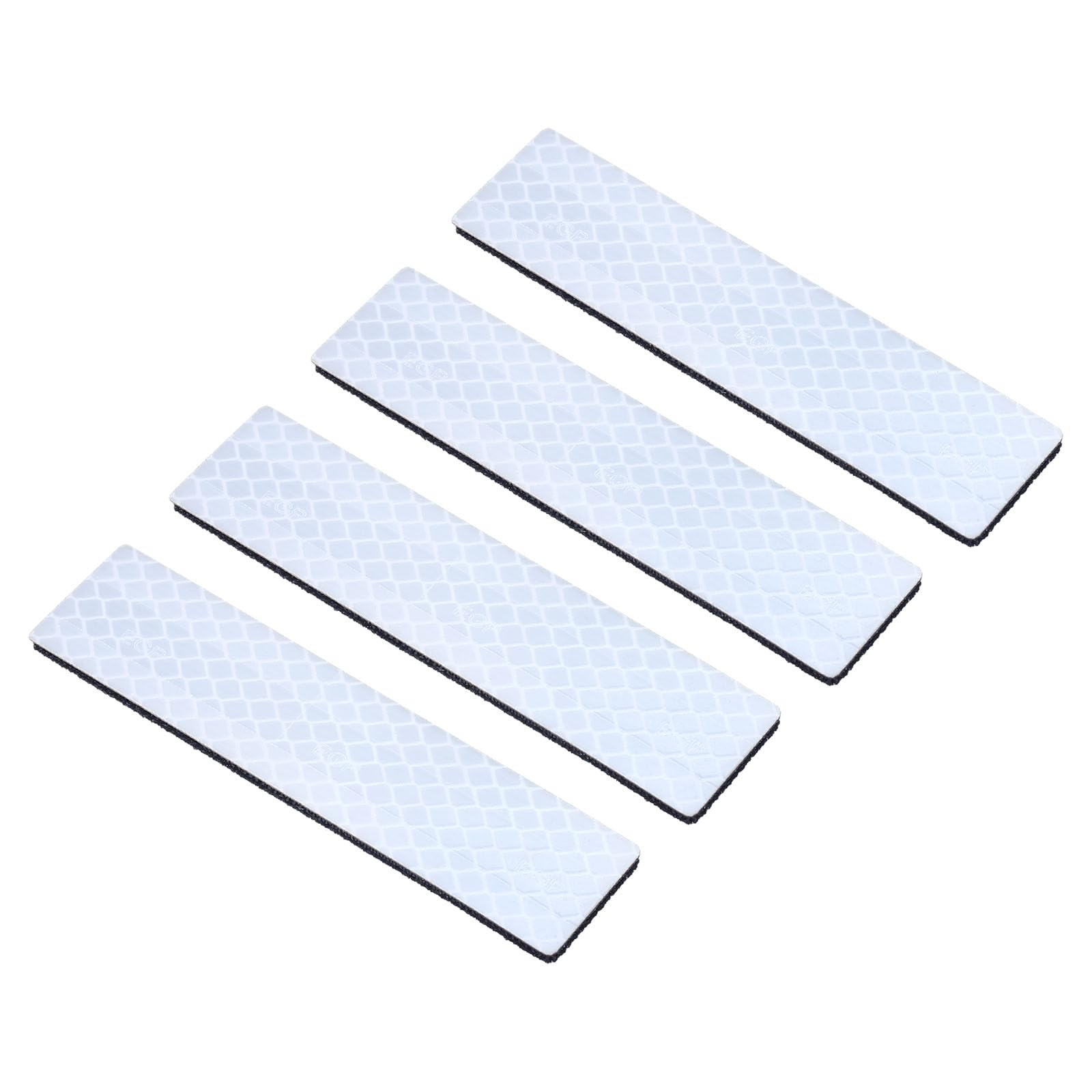 PATIKIL Reflective Patch 1"x4", 4 Pcs Hook & Loop Fastener Safety Appliques for Night Sportsperson Worker Hiker, White