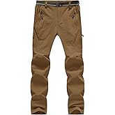 BGOWATU Men's Hiking Pants Quick Dry Lightweight Water Resistant Outdoor Sports Pants with Zipper Cargo Pockets