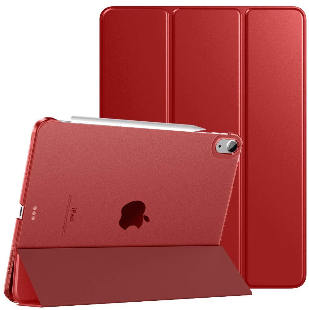 TiMOVO for iPad Air 11 Inch Case (M4 2026/M3 2025/M2 2024), iPad Air 5th Generation 2022/4th Gen 2020 10.9 Inch, Slim Hard Translucent Back Cover, Support Auto Wake/Sleep - Red