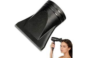 Professional Hair Dryer Nozzle, Black, Wide Design for Salon Hairdressing, Convenient Blow Dryer Attachment