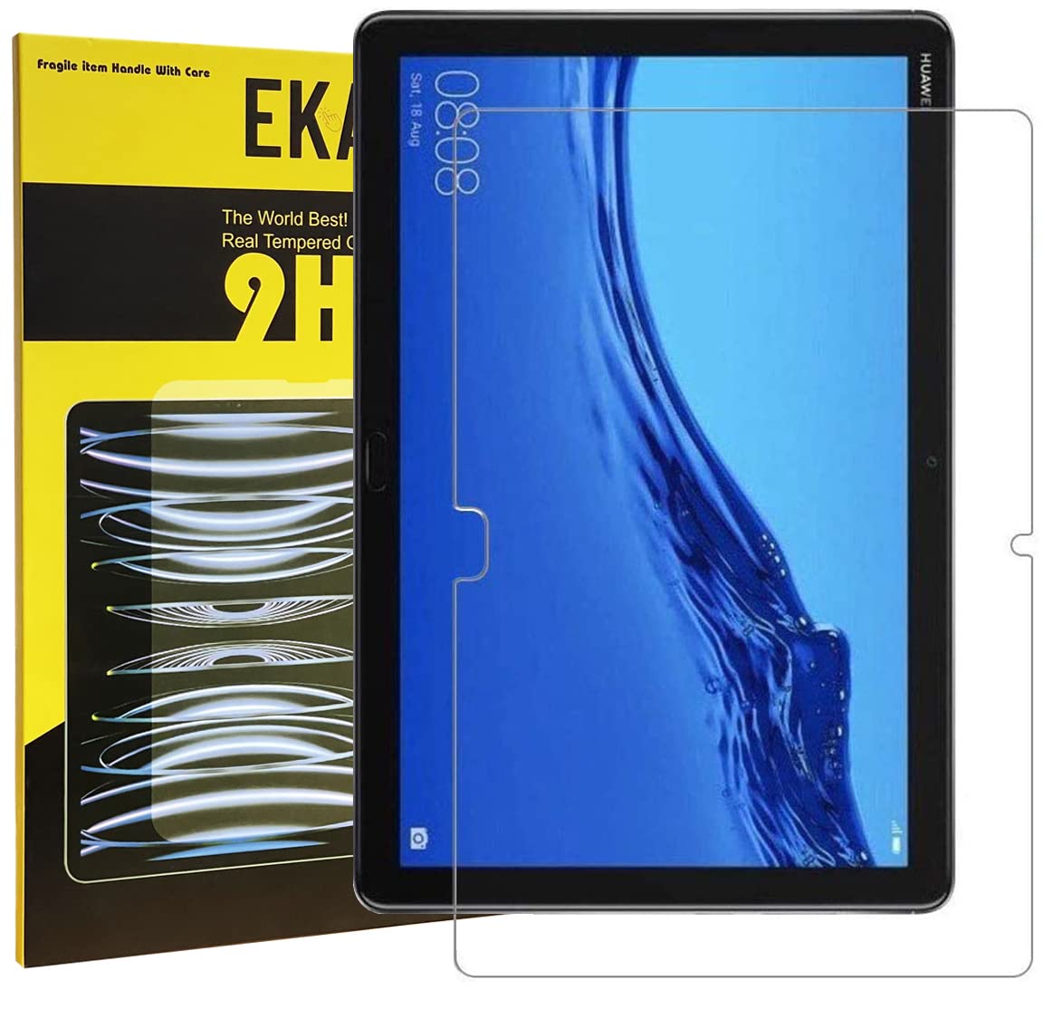 Mobile Stuff Compatible with Huawei MediaPad M5 Lite 10 (10.1 inch) 2018, Tempered Glass Screen Protector With 9H Hardness 2.5D Round Edge (MediaPad M5 Lite 10 (10.1) 2018)