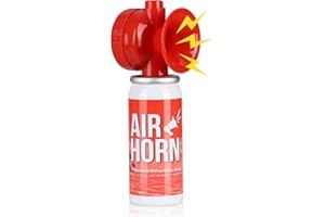 Nicehill 122dB Marine Air Horn for Boats & Safety - Loud Mini Air Horns for Dogs, Emergency, Sporting Events - Air Blaster Noise Maker (1 Pack, Red)