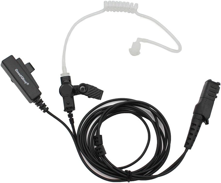 GoodQbuy 2-Wire Covert Acoustic Tube Two-Way Radio Surveillance Earpiece Kit is Compatible with Motorola Radio XPR3300 XPR3500 XIR P6620 XIR P6600 DP2400 DP2600 E8600 E8608 MotoTRBO