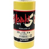 KAMOI Masking Tape (4 Rolls) 30mmx18M [Kabuki-S] (Japan Import)