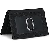 TheAntiq Premium Leather Card Wallet, RFID Blocking Expandable Business Card Case, Bifold Card Holder for Men and Women, Men's Purse, Wallet for Men (Business Card Wallet, Black)
