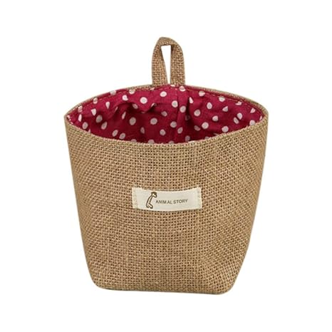 Ototon Mini-Aufbewahrungstasche, zum Aufhängen, aus Stoff, Wäschekorb