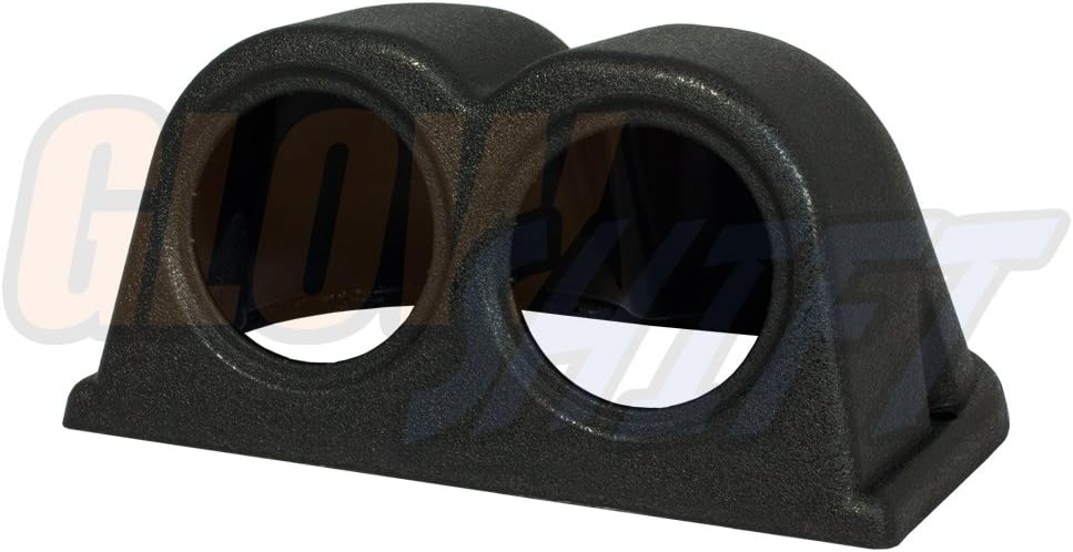 GlowShift Universal Black Dual Gauge Console Dashboard Pod - Fits Any Make/Model - ABS Plastic - Mounts (2) 2-1/16" (52mm) Gauges to Vehicle's Dash