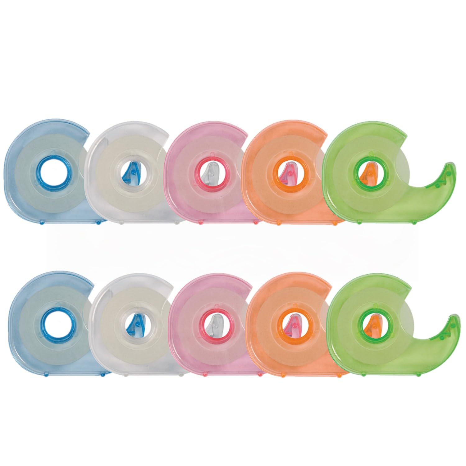 Self-Adhesive Tape with Dispenser Q-CONNECT 19mm 33m Assorted Colours/Small Office Accessories/Type-Office/Kind-Cristal/Material-PP/Colour-Transparent/Thickness (mm)-N.a. / Size-19/33mm/m