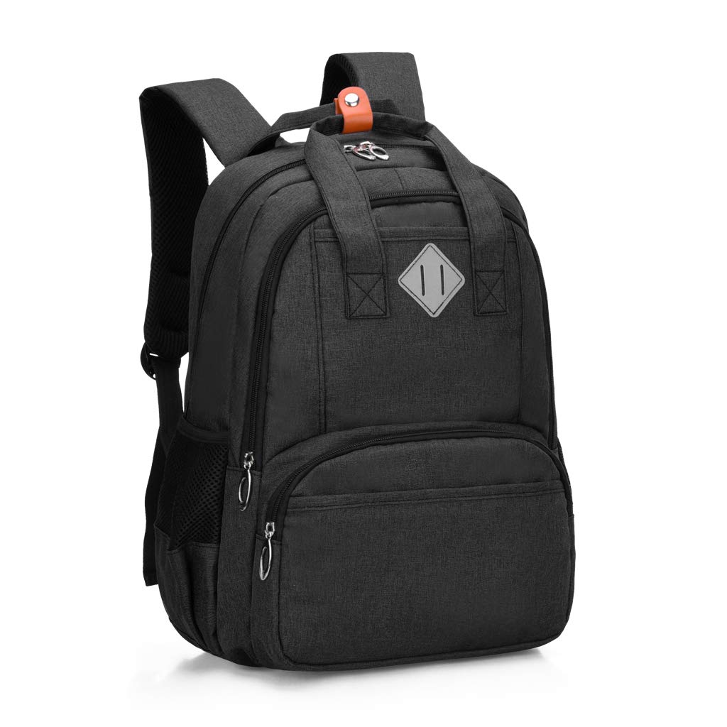 HOPYOCK-School Bags for Boys Girls Kids,Multi-Pocket Unisex Children Backpacks with Night Reflection,Primary/Secondary School Backpack Bookbags Black