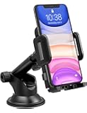 Mpow Phone Holder for Car, Universal Car Phone Mount, Adjustable Dashboard Cell Phone Mount Holder Cradle Compatible iPhone XR/XS Max/X/8/7/6, Galaxy S10/S9/S8/S7, LG, Google, Nexus 5x, Moto, Black