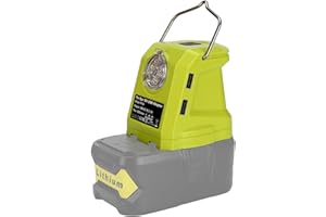 Taingwei Portable LED Lantern Light for Ryobi 18v Battery, 450lm LED Work Light Powered by Ryobi Battery, Dual USB 2.1A Fast Charge and 3 Light Modes,Flashlight for Hurricane Emergency, Camping