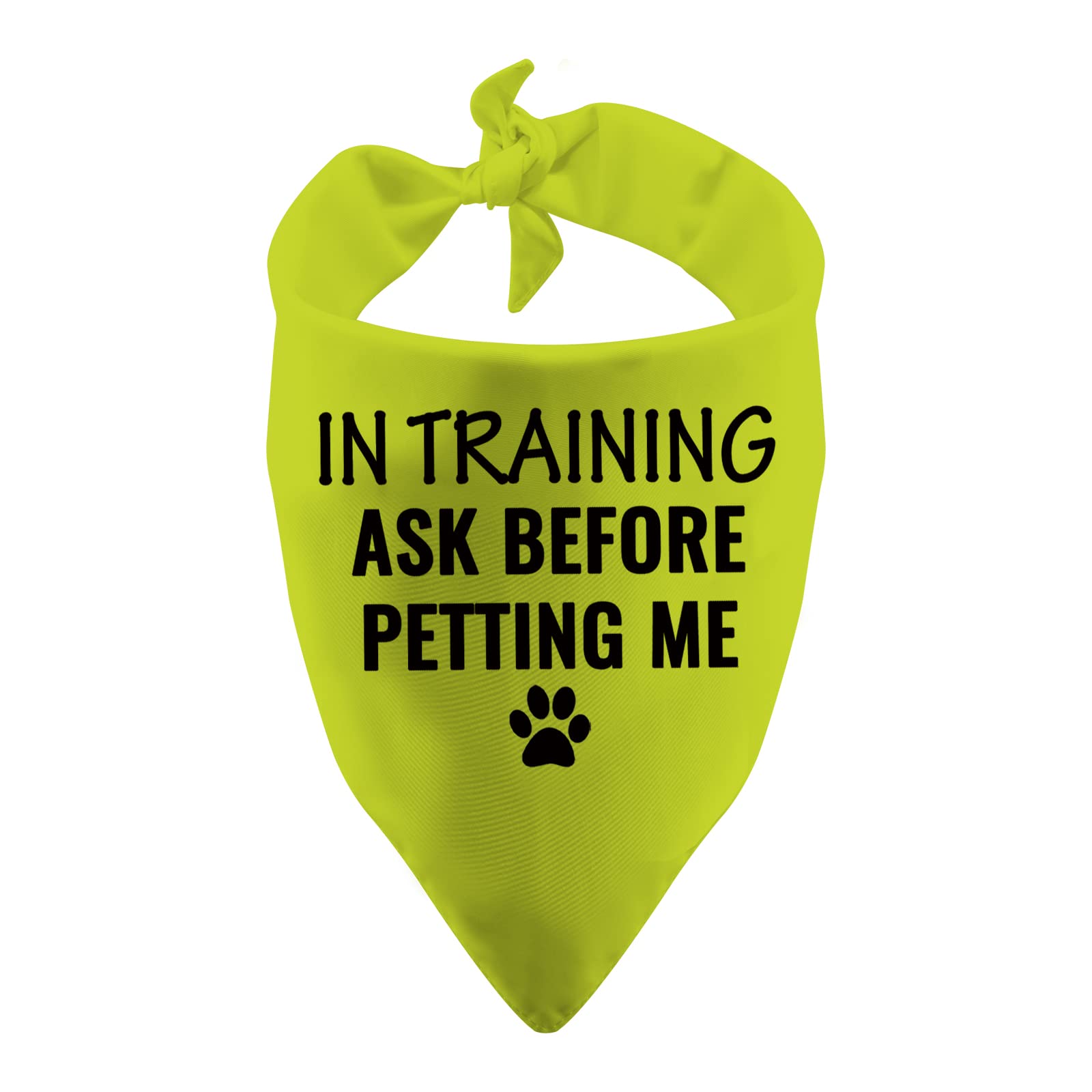1 Piece In Training Ask Before Petting Dog Bandana Give Me Space Dog Bandana Rescue Gift (IN TRAINING ASK BEFORE PETTING)