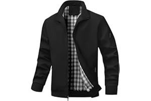 Wizoat Men's Bomber Jacket Lightweight Casual Windbreaker Jackets Zip Up Coat