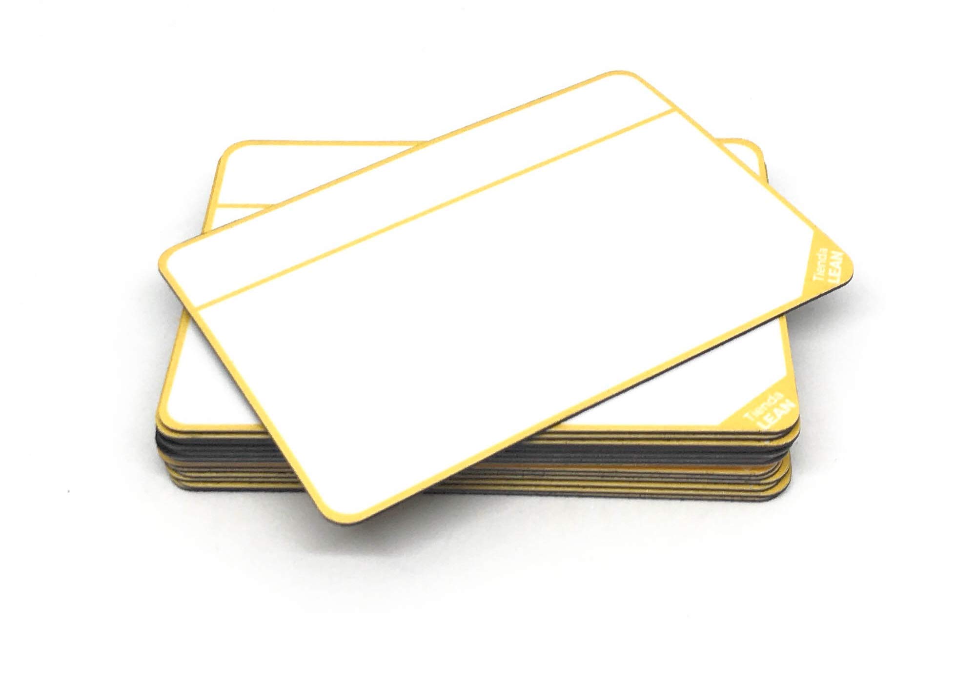 Magnetic Project Card SCRUM KANBAN.15 Magnets (Yellow) + Marker