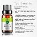 Vetiver Essential Oil, 100% Pure Natural Aroma Vetiver Oil for Diffuser (10ML)