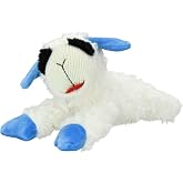 Multipet Lamb Chop Dog Plush Toy - Durable Lining - 10.5" - Blue Paws | Squeaky Toy for All Dogs - Durable Oxford Lining - Withstands Tougher Play - Stuffed Animal for Cuddling &amp; Playing