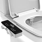 Bidet For Toilet, Soosi Bidet Ultra Slim Self Cleaning Dual Nozzle Hot&Cold Water Spray Bidets Front and Rear Bidet Attachment For Toilet Bidet Toilet Attachment- Adjustable Water Pressure&Temperature