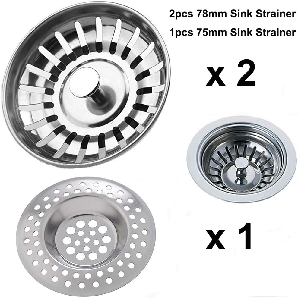 Tomario Kitchen Sink Strainer Plug in Kitchens and Bathrooms 78mm