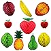 10-piece Assorted Large Honeycomb Tissue Paper Fruit Decorations