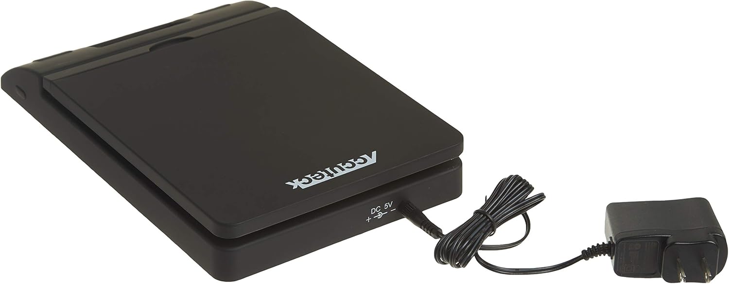 Accuteck 50 lb All-in-One Black Digital Shipping Postal Scale with Adapter (W-8250-50B) : Office Products
