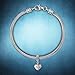 925 Sterling Silver I Love You to The Moon & Back Heart Dangle Openwork Charms Bead for Pandora Bracelets