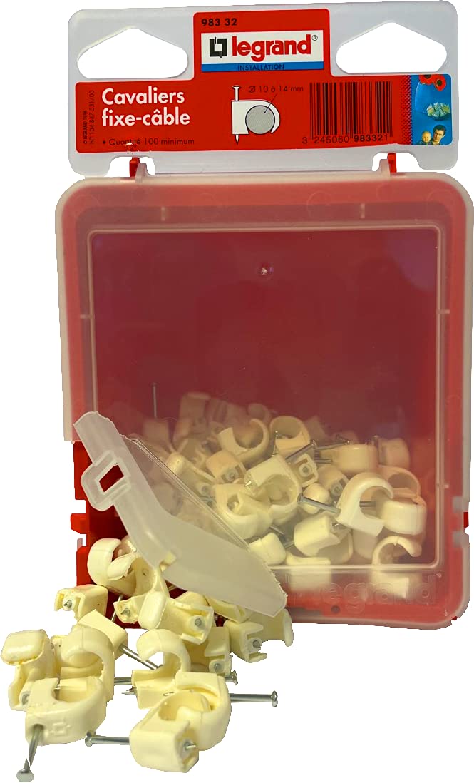 Legrand LEG98332 Flexible Multi-Fix Cable Fasteners x 100 Cable Diameter 10-14 mm White