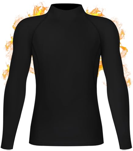 Amazon.com: Thermal Underwear Kids Mock Turtleneck Shirts