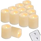 Homemory Flameless Votive Candles with Remote, 12Pack Flickering Battery Operated LED Tealight Candles, Realistic Fake Candle