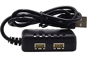 Blomiky 2-in-1 2S 7.4V 1000mA Li-ion/Li-po Battery Balance Charger Cable for RC Boat Airplane Helicopter Trucks Cars 2S Lipo Battery 7.4V 1 to 2