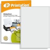 100 Feuilles Autocollantes A4 Blanc - Papier Étiquette Pour Imprimante Jet D'Encre Ou Laser