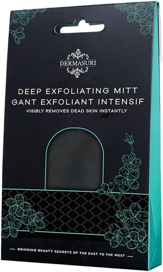 Dermasuri Deep Exfoliating Glove, Polishing Body Scrub Gloves & Tan Remover, Korean Exfoliating Mitt & Skin Cleaner - Image 3