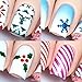 Whats Up Nails - Christmas Nail Vinyl Stencils 4 Pack (Wrapping Paper, Holly, Knit Your Own Sweater, Silver Jolly Snowflake) for Nail Art Design