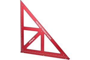 AKNgoes Precision Triangle Square 18inch, Metric & Imperial Scale Framing Square for Precise 90 and 45-Degree Measurement, Aluminum Alloy Architect Ruler for Carpenter