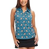 Tipsy Elves Quick Dry Women's Golf Shirt Sleeveless 1/4 Zip Tennis Shirts for Women Tank Top Polo Pickleball Outfits