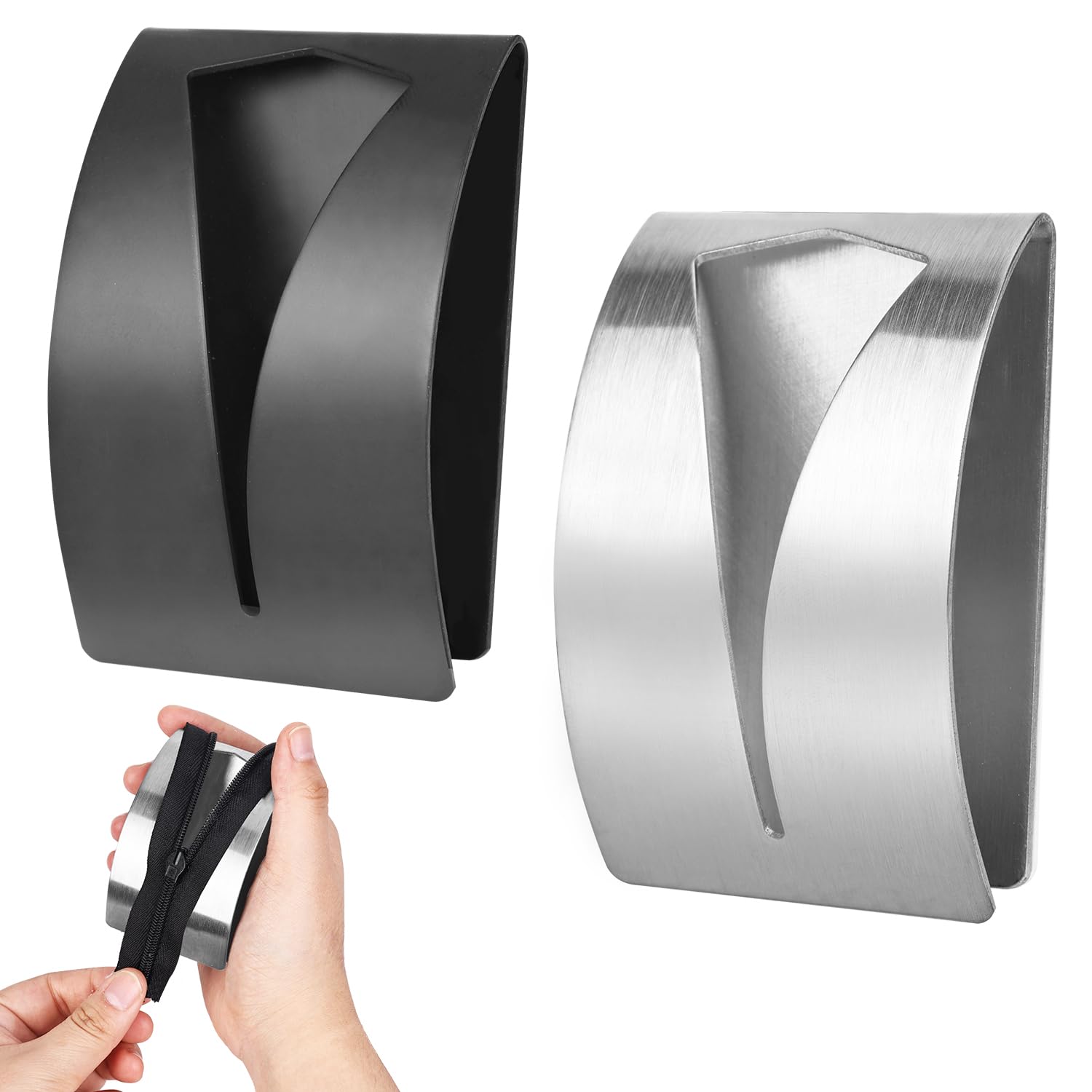 2pcs Zipper Jig Tool, Stainless Steel Zipper Slider Helper for Zipper Pulls Zipper Jig Slider Zipper Installing Tool for Clothes Pants Dresses