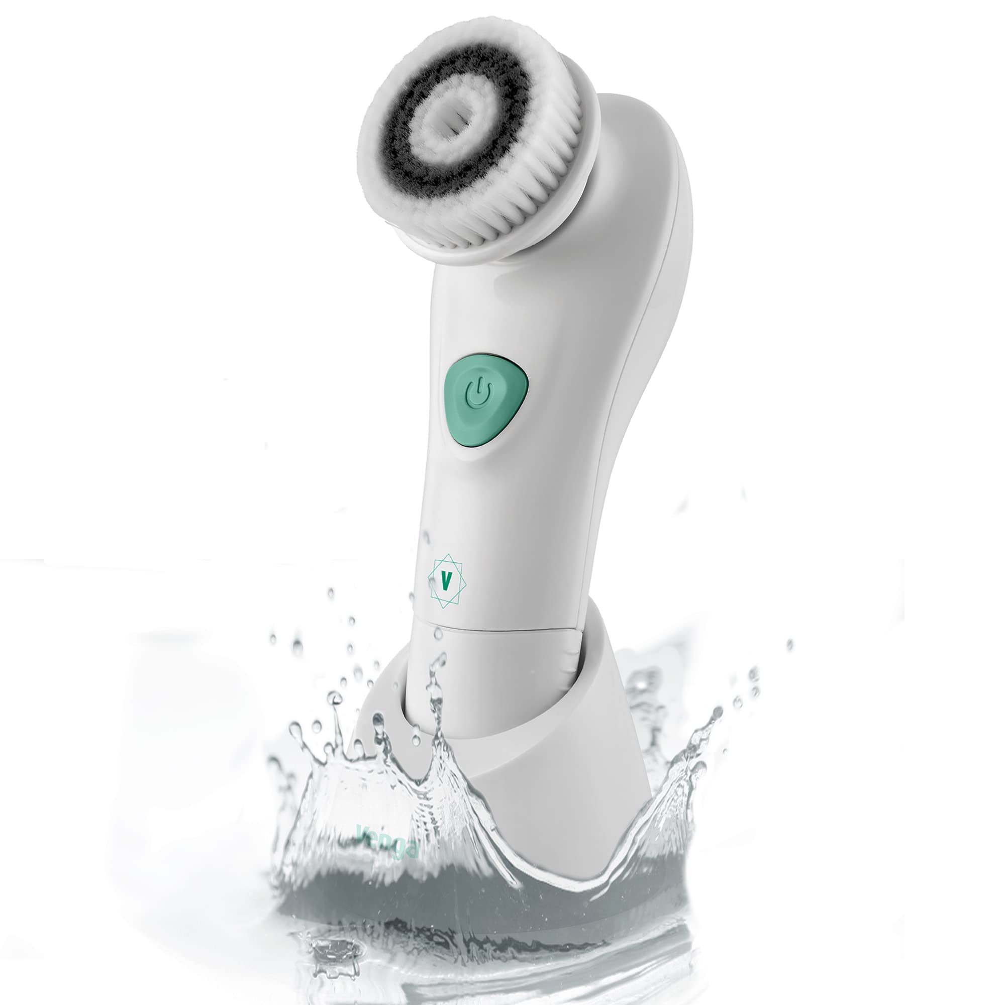 Venga! Electric Facial Cleanser, Soft Bristle Brush, 2 Speed Settings, 6° Oscillation, IPX5 Water Resistant, VG FAC 3000 BU