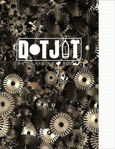 Dot Jot Dot Grid Notebook: Gears Design, 50 Pages, 8.5 x 11 (Journal,Diary) (Dotted Graph Paper)