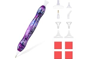 RECORDARME Diamond Art Pen, Diamond Painting Pen Tools Accessories, Ergonomic Design Resin Diamond Dot Pens(Violet)