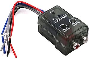 Rulbelok Upgraded Car Stereo Converter for Auto Subwoofer Amplifier CD Player to Bass Adapter