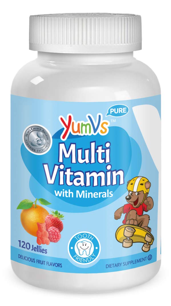 YUMV's MultiVitamin Chewable Kids Jellies (Gummies), Fruit Flavor (120