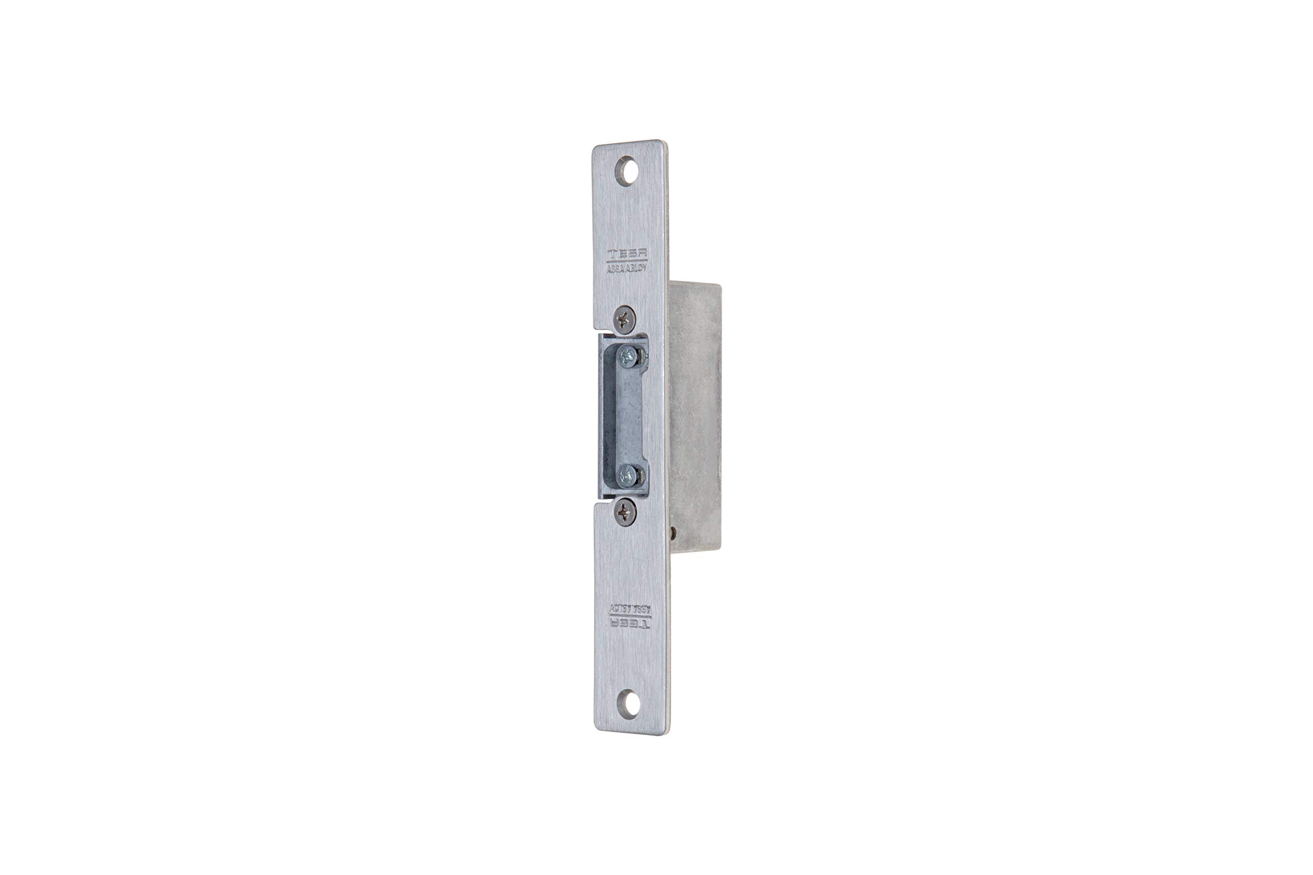 Tesa Assa Abloy, CERNODCIN, Normal Short Electric Lock with Manual Unlock, Stainless Steel, Front C