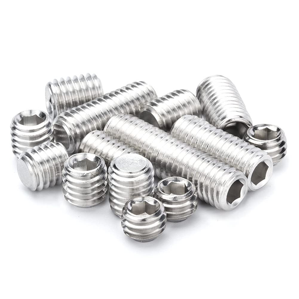 ANSIEDIO Grub Screws Allen Key Screws Stainless Steel Cup Point Hex Grub Machine Screw, M6×30mm,20 pcs