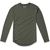 BLYT Performance Drop-Cut Long Sleeve Men's Shirt - Tapered Fit, Active & Casual Comfort Wear - Lightweight