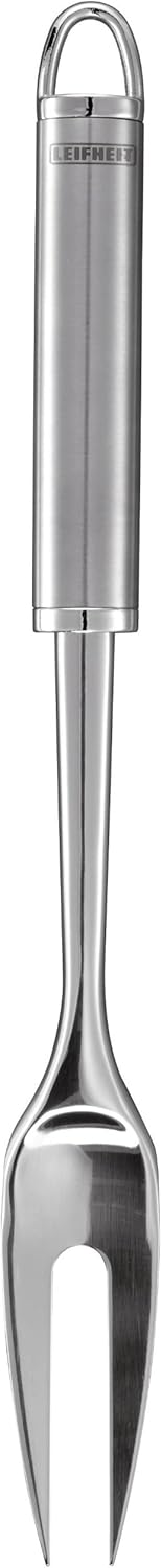 Leifheit Fleischgabel ProLine-Serie, spitze Bratengabel 33 cm, Grillgabel aus rostfreiem Edelstahl, ovaler Griff für angenehme Handhabung, Tranchierbesteck, Servierbesteck mit praktischer Aufhängeöse