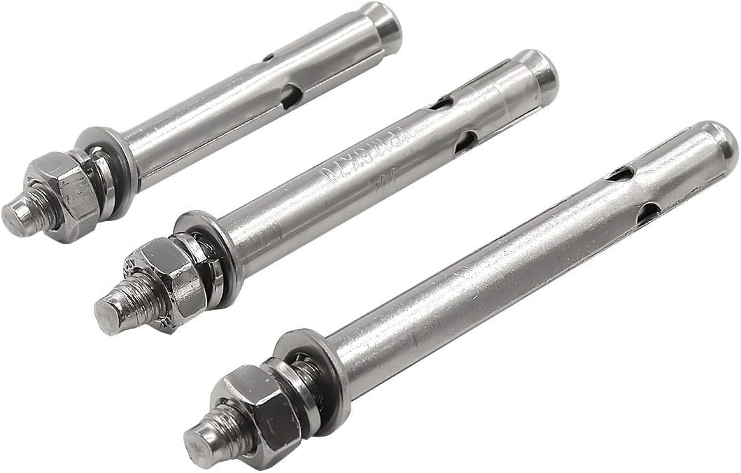 Cyful External Hex Expansion Bolt Fasteners Stainless Steel M6 x 60mm,M6 x 70mm,M6 x 80mm-3pcs