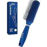 RHOS Hair Brush for Men - Detangler and Styling Brush with Nylon Bristles for Wet and Dry Hair, Massage Function, Suitable for Bangs, Thin, Short, and Thick Hair (1 Pack - Blue)