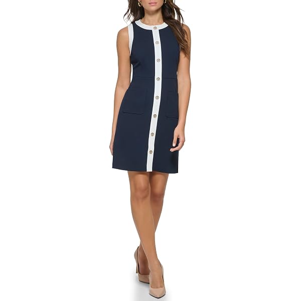princess polly baby blue dress Tommy Hilfiger Colorblocked Asymmetrical Dress  DGFOutlet