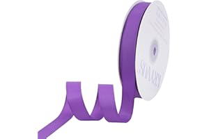 KRYVUS Purple Grosgrain Ribbon, 5/8 inches x Continuous 50 Yards,Use for Bows DIY Hair Accessories,Gift Wrapping,Craft and Sewing