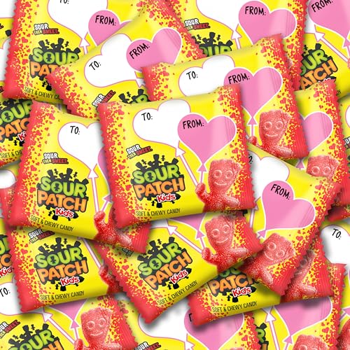 SOUR PATCH KIDS SOFT & CHEWY VALENTINES DAY CANDY, 22 SNACK PACKS