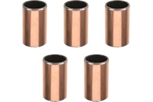 Bettomshin 10Pcs Sleeve Bearing, 10mm Bore 12mm OD 20mm Length, Plain Bearings Wrapped Oilless Bushings for Sliding Parts of Machinery, Printing Presses, Textile Machines